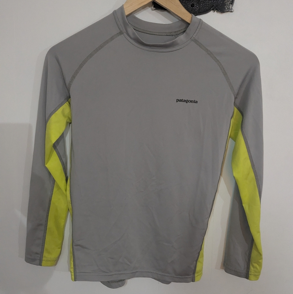 Patagonia Swim Rash Guard in Gray and Yellow
